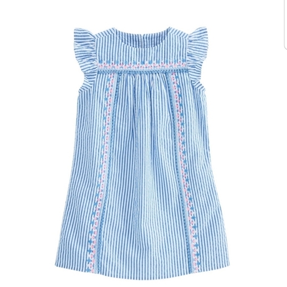 Vineyard VinesSeersucker Embroidered Shift Dress